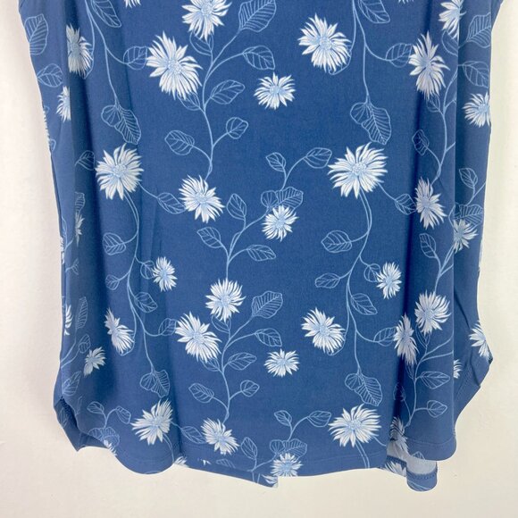 NWT Stitch Fix 41 Hawthorn Sleeveless Floral Split Neck Top Size Small Petite PS - Picture 10 of 10